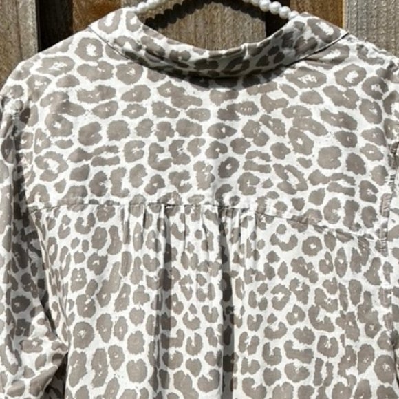 💐🌷Lucky Brand Animal Print Long Sleeve Shirt XL - Picture 5 of 7